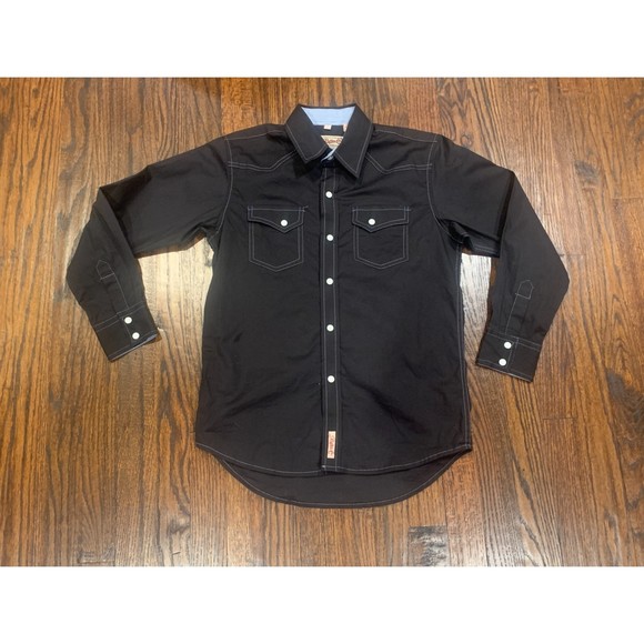 Black Button Down Kids Shirt - Picture 1 of 4
